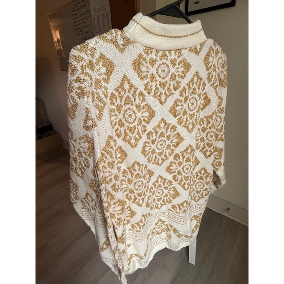 Vintage‎ cream gold Dana Scott women's Sweater m-l - Picture 7 of 11